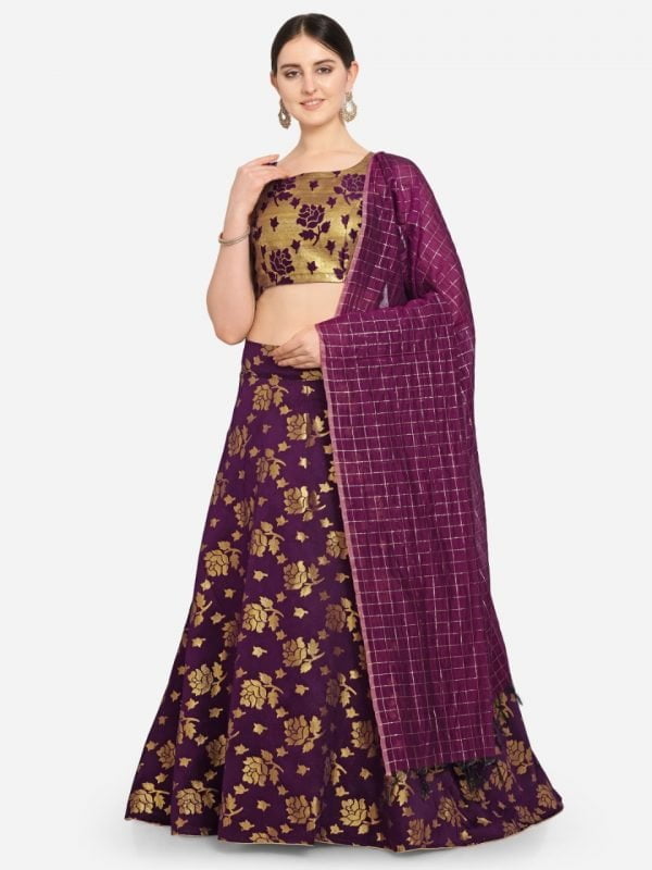 HEAVY ZARI EMBRODIERY LAHNGA