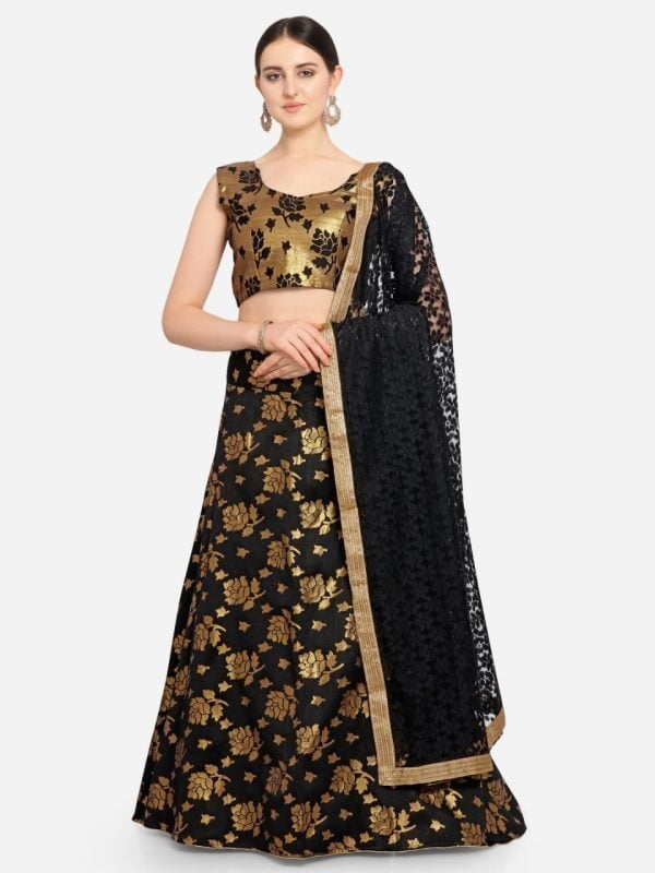 HEAVY ZARI EMBRODIERY LAHNGA