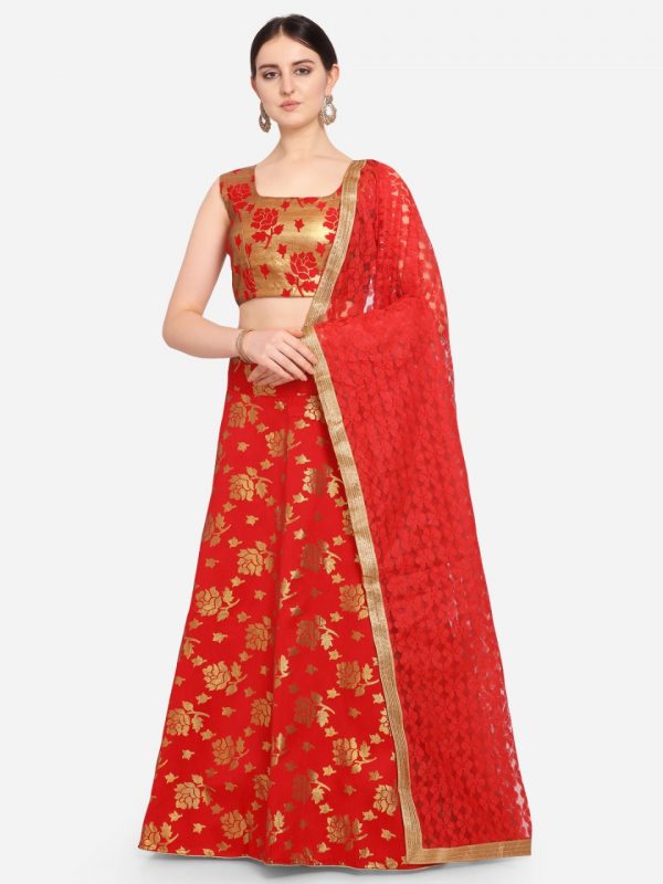 HEAVY ZARI EMBRODIERY LAHNGA